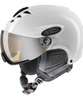 Uvex Hlmt 300 White Ski Helmet with LaserGold Visor - 57-59cm