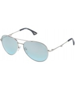 Zadig and Voltaire Ladies SZV008-579X Shiny Palladium Mirrored Silver Sunglasses