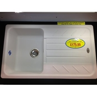 Carron 100 Strata White Granite Sink