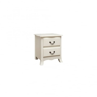 Chantilly 2 Drawer Bedside Cabinet Antique White