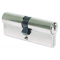 Double Euro Profile Cylinder Lock Nickel
