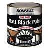Exterior One Coat Black Matt Paint 750ml