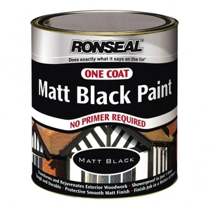 Exterior One Coat Black Matt Paint 750ml