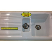 Gourmet One 1.25V2 White Ceramic Sink