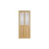 Interior Door Pine Brittany & Artic Rose Glass