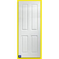 Internal Door Primed Four Panel Grained
