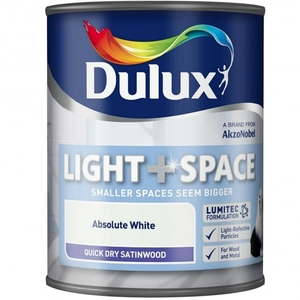 Light & Space Quick Dry Satinwood Absolute White 750ml
