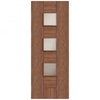 Messina Pre-Finished Walnut Clear Glass Internal Door