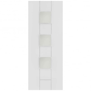 Messina Primed White Clear Glass Internal Door