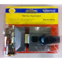 NLG201 Narrow Deadlocking Nightlatch Grey