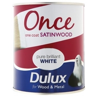 Once Satinwood 750ml - Pure Brilliant White