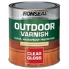 Outdoor Varnish Clear Gloss - 250m / 750ml / 2.5L