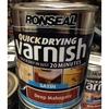 Quick Drying Varnish Deep Mahogany Satin 750ml
