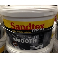 Sandtex Trade Highcover Smooth 10 Litre Brilliant White