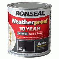 Weatherproof 10 Year Exterior Wood Paint 750ml Black