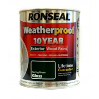 Weatherproof 10 Year Exterior Wood Paint 750ml Gloss Racing Green