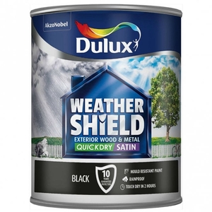 Weathershield Exterior Quick Dry Satin Black 750ml