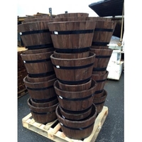 Whiskey Barrel Garden Planter 14",  16",  20",  24"
