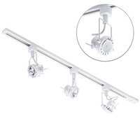 1 metre Track Light Kit with 3 Greenwich Heads and LED Bulbs - White