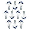 10 Pack of 25 Watt E14 Small Edison Screw Parabolic Golf Ball Light Bulbs - Clear