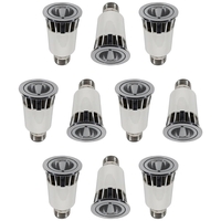 10 Pack of 5 Watt LED E27 Edison Screw Spotlight Light Bulb - White