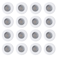 16 Pack of Diecast IP65 Rated Downlight with LED Bulbs - White