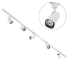 2 metre Track Light Kit with 5 Strand Heads and Integrated LED - White