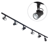 2 metre Track Light Kit with 6 Holborn Heads and Integrated LED - Black