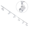 2 metre Track Light Kit with 6 Holborn Heads and Integrated LED - White