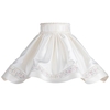 20 Inch Skirt Easy to Fit Shade with Floral Trim - Cream