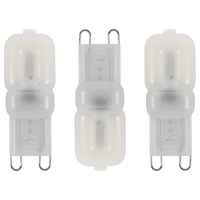 3 Pack of 2.5 Watt LED G9 Non-Dimmable Capsule Light Bulb - Warm White