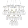 3 Tier 1 Light Dining Room Wine Glass Chandelier - White