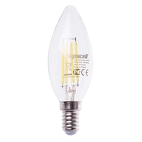 4 Watt E14 Small Edison Screw Decorative LED Filament Candle Bulb - Cool White