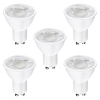 5 Pack of 5 Watt LED GU10 4000K Light Bulb - Natural White