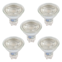 5 Pack of 6.5 Watt LED 4000K GU10 Dimmable Light Bulb - Natural White