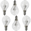 6 Pack of 28 Watt E14 Small Edison Screw Golf Ball Light Bulbs - Clear