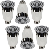 6 Pack of 5 Watt LED E27 Edison Screw Spotlight Light Bulb - White