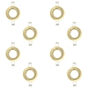 8 Pack of Tilt Recessed GU10 Downlight - Brushed Brass