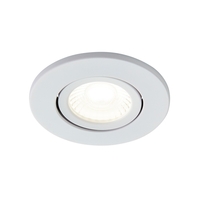 Adjustable LED Fire Rated IP65 Recessed Downlight - Matte White