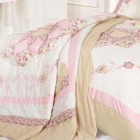 Aimee Pretty Puffball Kingsize Throw - Pink & Natural