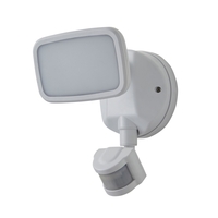 Alma Single 10 Watt LED Outdoor Flood Light with PIR Sensor - White