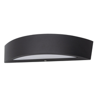 Archie Outdoor Curved LED Up and Down Wall Light - Black