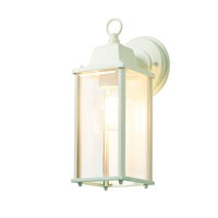 Colone Outdoor Lantern Bevelled Glass Wall Light - Mint Green