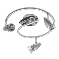 Comet 3 Light Spiral Ceiling Spotlight - Silver & Chrome