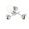 Della 3 Light LED Bathroom Semi Flush Ceiling Light - Chrome