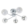 Della 5 Light Bathroom Semi Flush Ceiling Light - Chrome