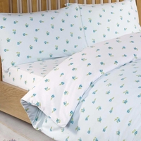 Ditsy Floral Single Fitted Bed Sheet - Blue