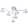 Edvin 6 Light Bathroom Semi Flush Ceiling Light - Chrome