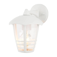 Francis Outdoor 1 Light Die Cast Curved Wall Lantern - White