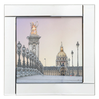 Les Invalides Paris Mirrored Picture Frame - Silver